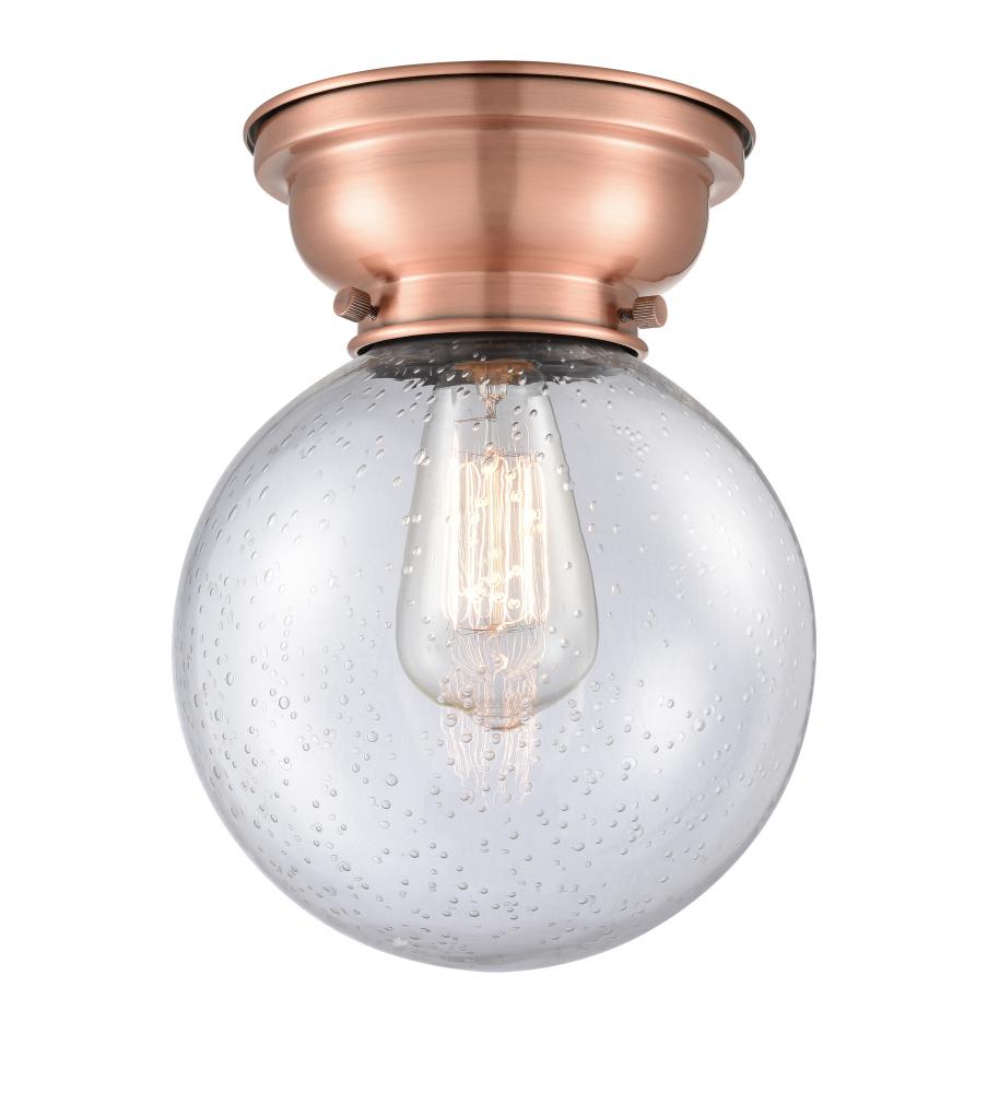 Beacon - 1 Light - 8 inch - Antique Copper - Flush Mount