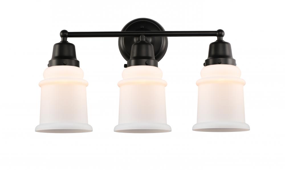 Canton - 3 Light - 22 inch - Matte Black - Bath Vanity Light