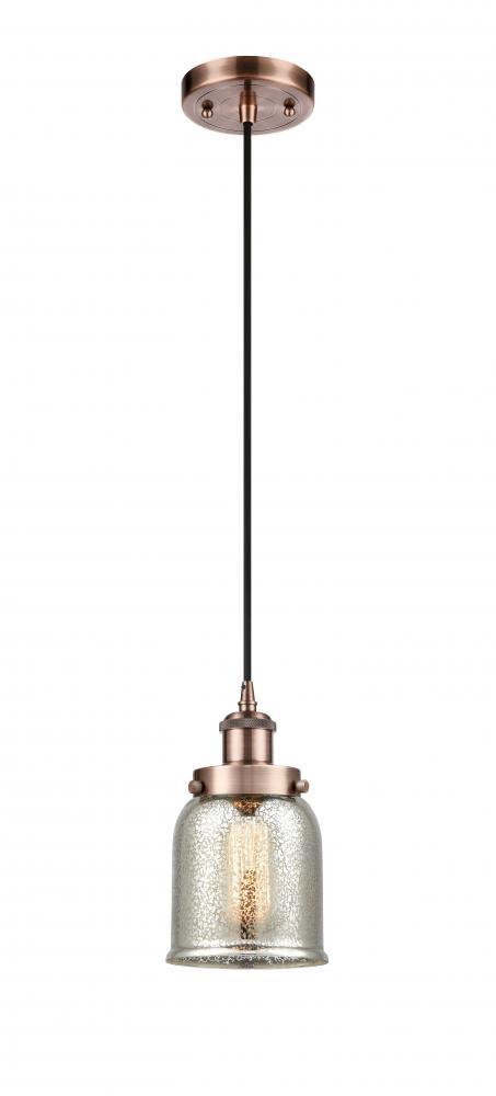 Bell - 1 Light - 5 inch - Antique Copper - Cord hung - Mini Pendant