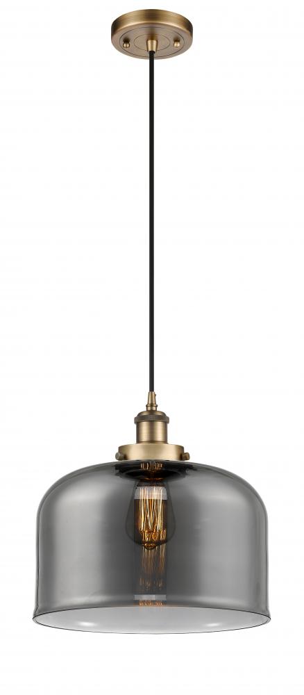 Bell - 1 Light - 12 inch - Brushed Brass - Cord hung - Mini Pendant