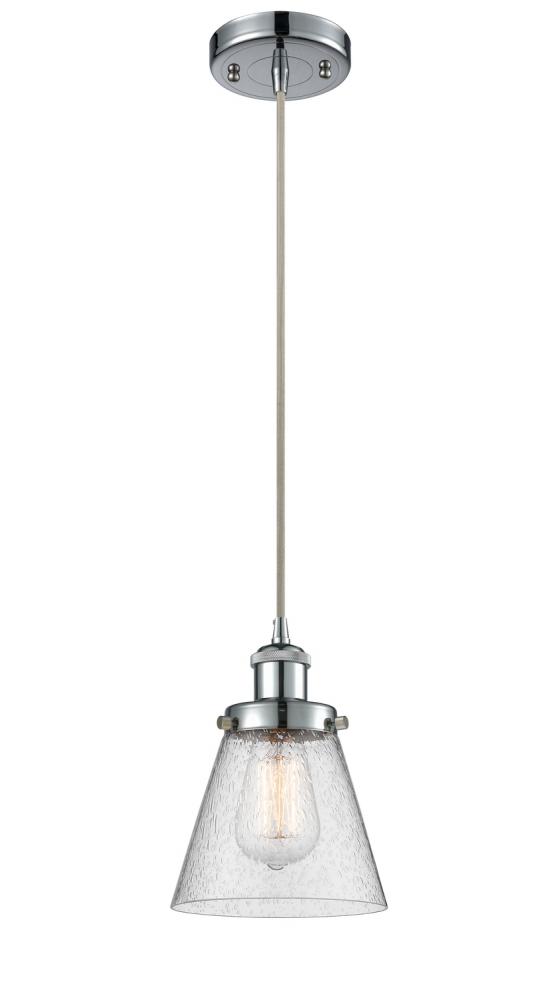 Cone - 1 Light - 6 inch - Polished Chrome - Cord hung - Mini Pendant