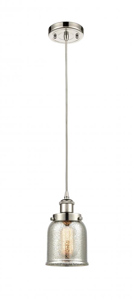 Bell - 1 Light - 5 inch - Polished Nickel - Cord hung - Mini Pendant