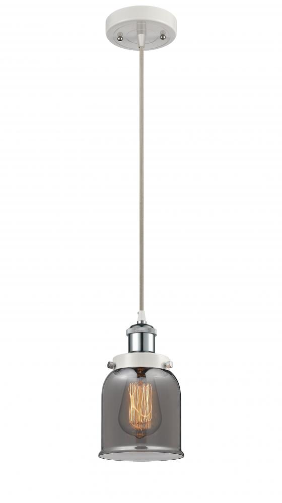 Bell - 1 Light - 5 inch - White Polished Chrome - Cord hung - Mini Pendant