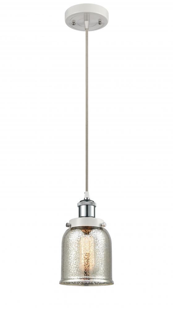 Bell - 1 Light - 5 inch - White Polished Chrome - Cord hung - Mini Pendant