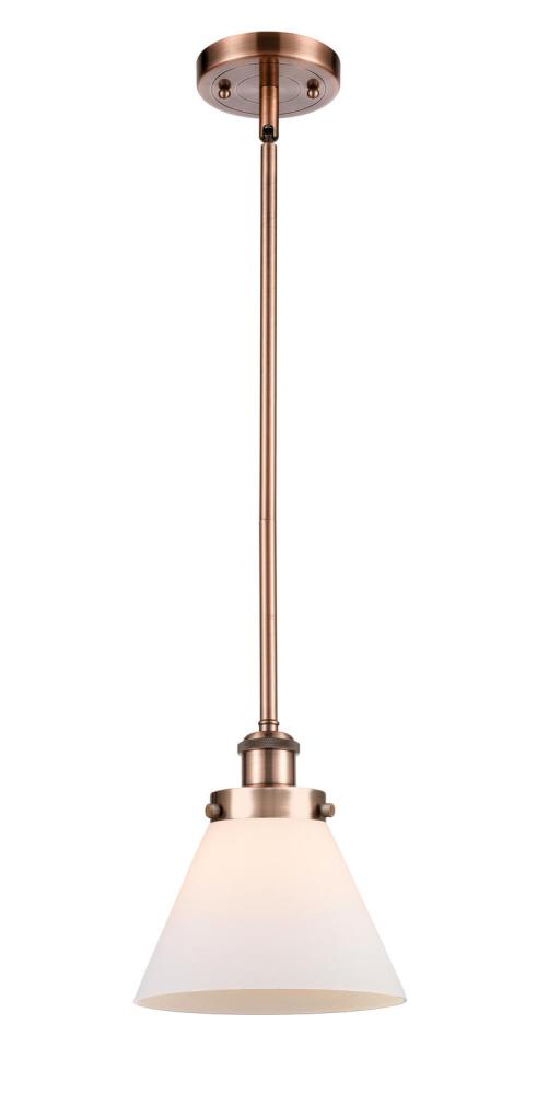 Cone - 1 Light - 8 inch - Antique Copper - Mini Pendant