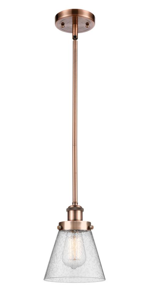 Cone - 1 Light - 6 inch - Antique Copper - Mini Pendant