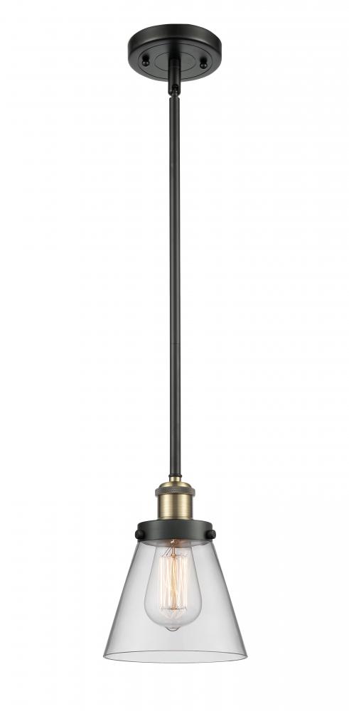 Cone - 1 Light - 6 inch - Black Antique Brass - Mini Pendant