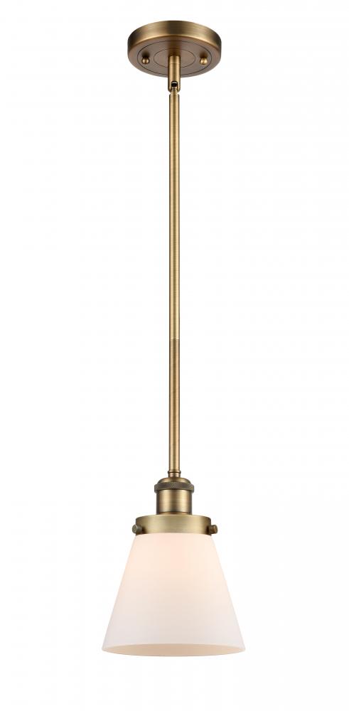 Cone - 1 Light - 6 inch - Brushed Brass - Mini Pendant