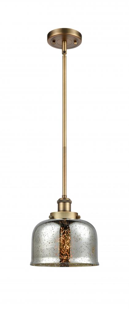 Bell - 1 Light - 8 inch - Brushed Brass - Mini Pendant