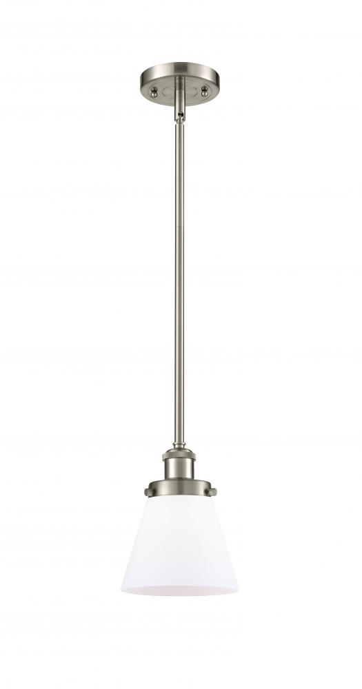 Cone - 1 Light - 6 inch - Brushed Satin Nickel - Mini Pendant