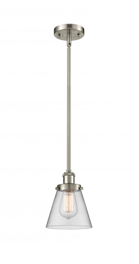 Cone - 1 Light - 6 inch - Brushed Satin Nickel - Mini Pendant