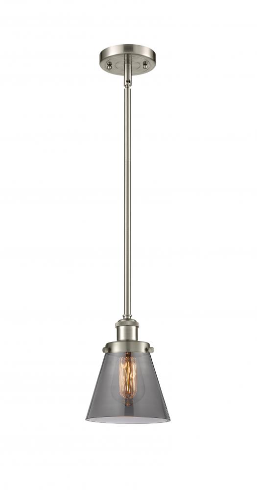 Cone - 1 Light - 6 inch - Brushed Satin Nickel - Mini Pendant