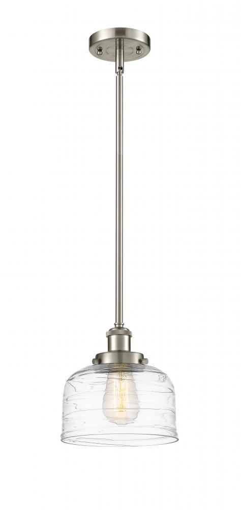 Bell - 1 Light - 8 inch - Brushed Satin Nickel - Mini Pendant