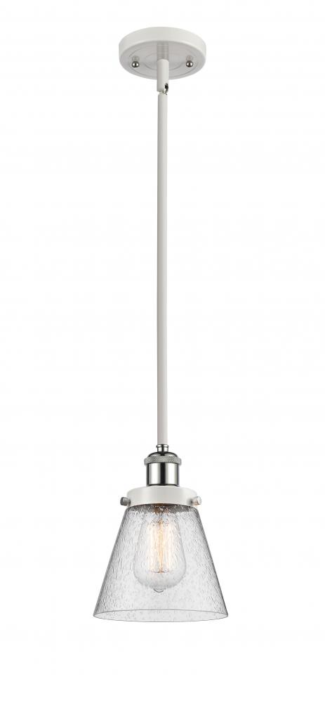 Cone - 1 Light - 6 inch - White Polished Chrome - Mini Pendant