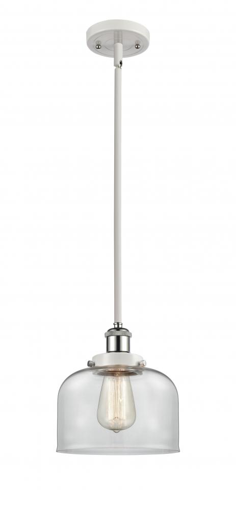 Bell - 1 Light - 8 inch - White Polished Chrome - Mini Pendant