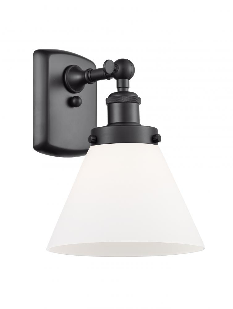 Cone - 1 Light - 8 inch - Matte Black - Sconce