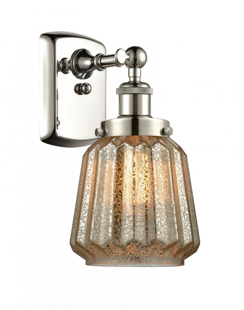 Chatham - 1 Light - 6 inch - Polished Nickel - Sconce