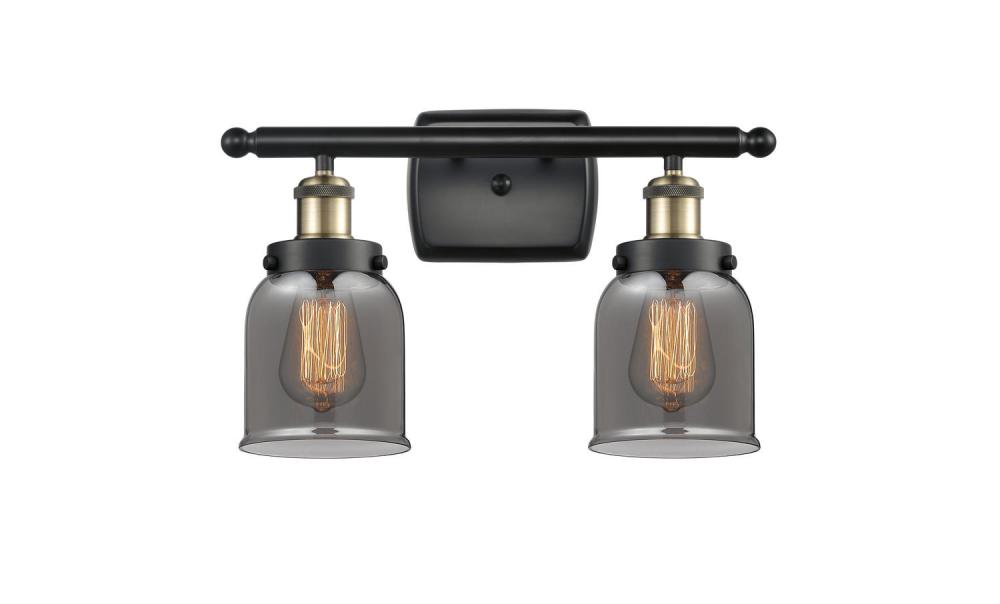 Bell - 2 Light - 16 inch - Black Antique Brass - Bath Vanity Light