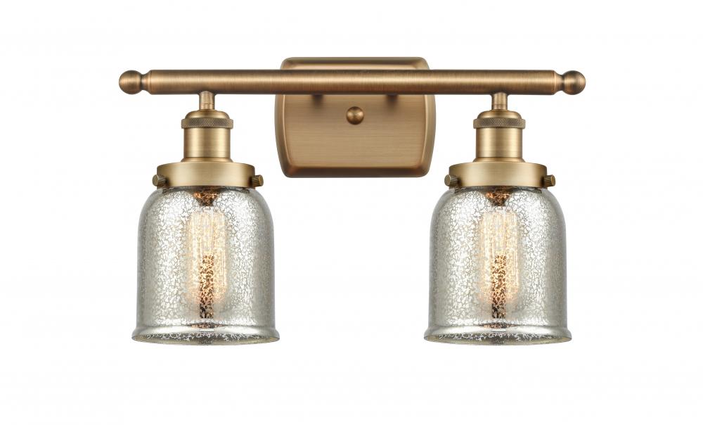 Bell - 2 Light - 16 inch - Brushed Brass - Bath Vanity Light