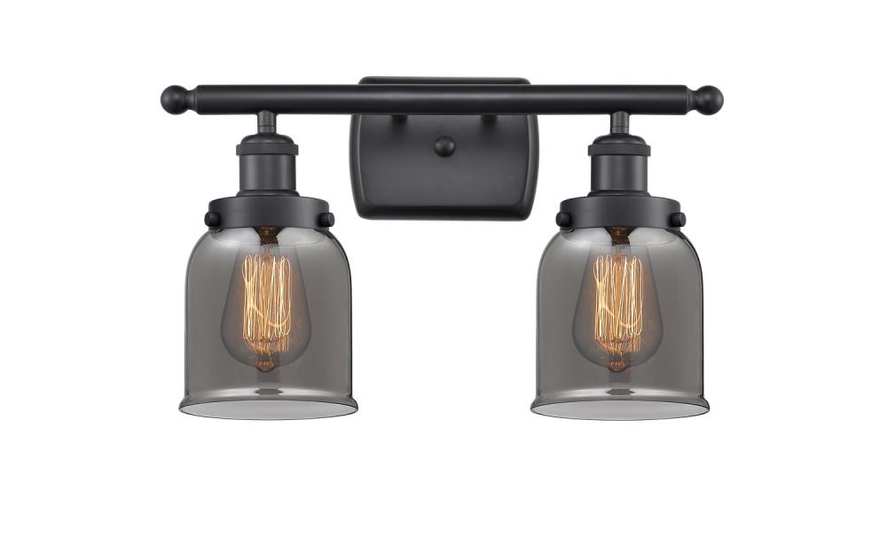 Bell - 2 Light - 16 inch - Matte Black - Bath Vanity Light