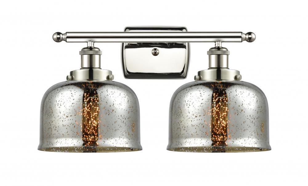 Bell - 2 Light - 18 inch - Polished Nickel - Bath Vanity Light