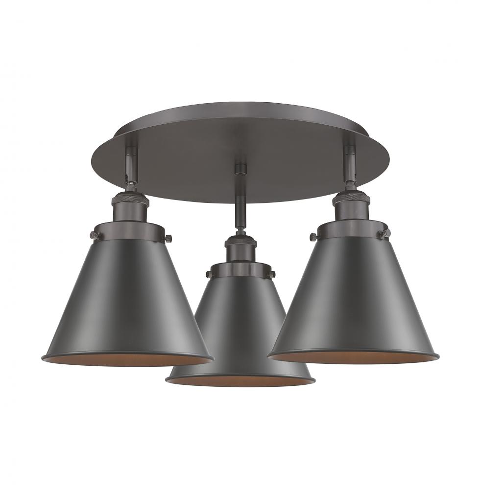 Ballston Urban - 3 Light - 20 inch - Oil Rubbed Bronze - Flush Mount