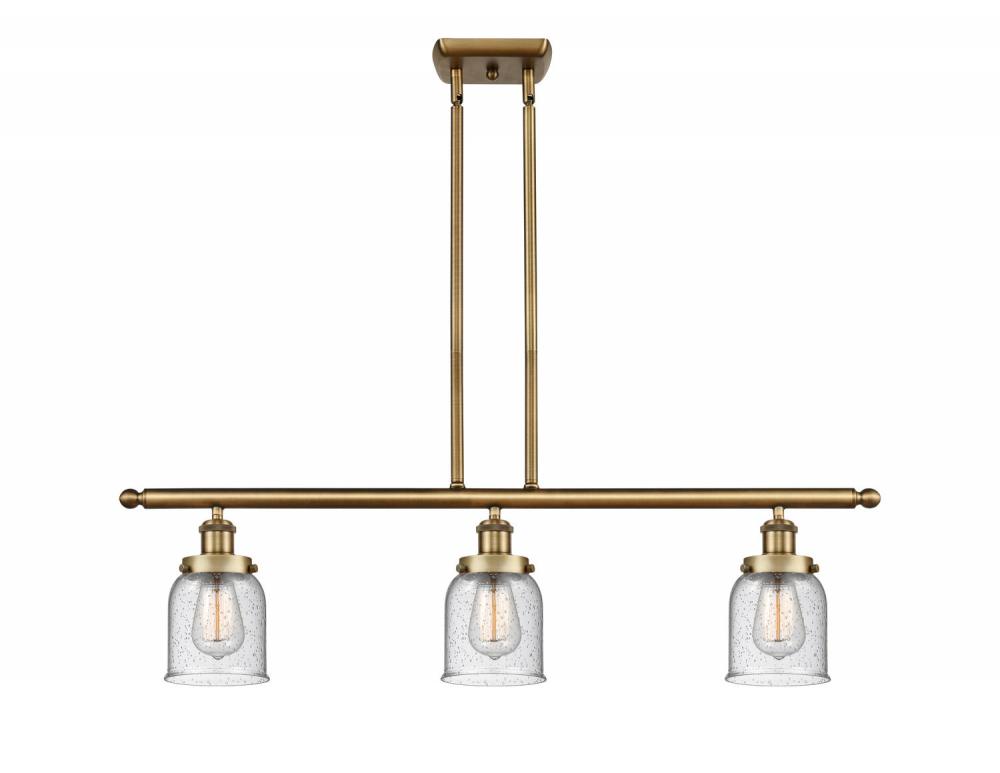 Bell - 3 Light - 36 inch - Brushed Brass - Stem Hung - Island Light