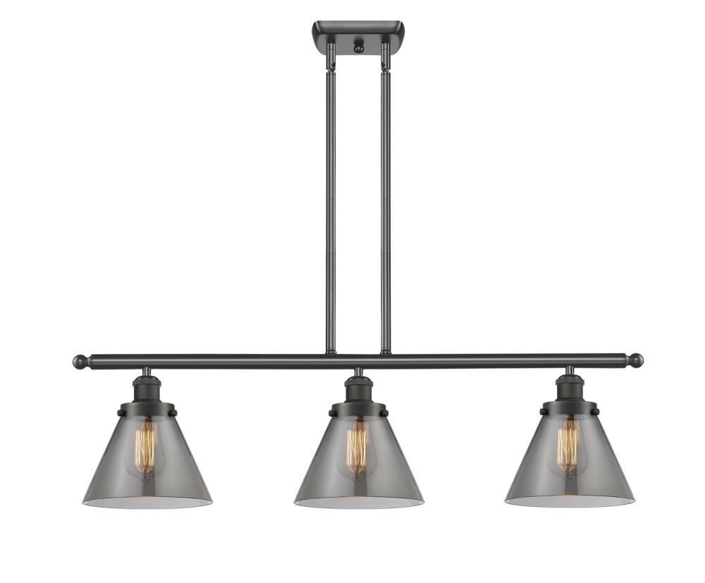 Cone - 3 Light - 36 inch - Oil Rubbed Bronze - Stem Hung - Island Light