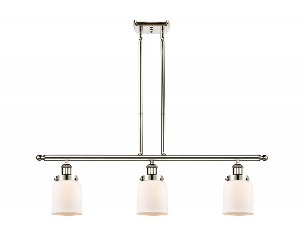 Bell - 3 Light - 36 inch - Polished Nickel - Stem Hung - Island Light