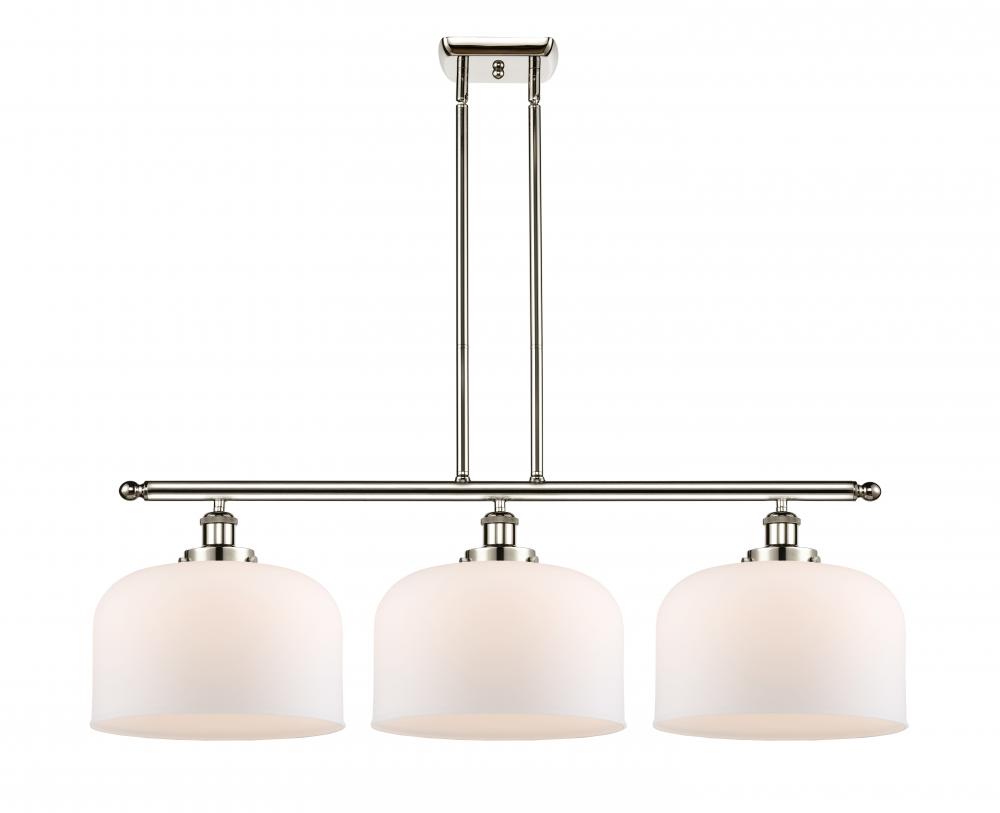 Bell - 3 Light - 36 inch - Polished Nickel - Stem Hung - Island Light