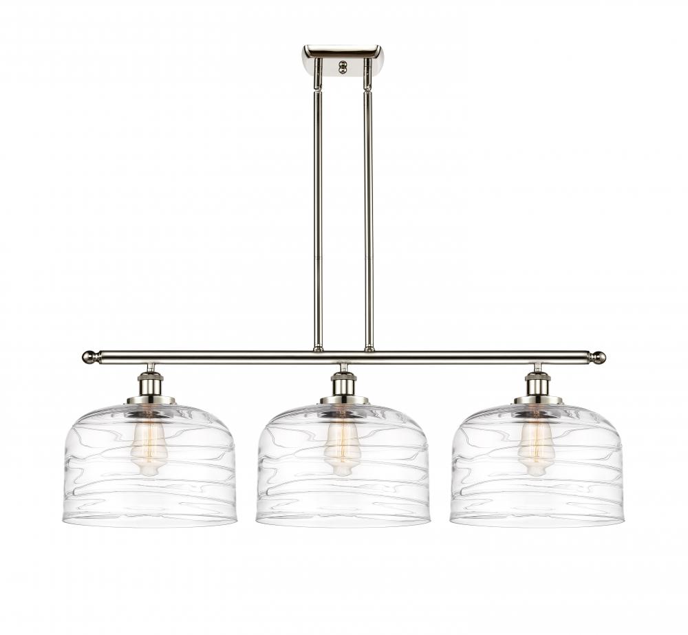 Bell - 3 Light - 36 inch - Polished Nickel - Stem Hung - Island Light