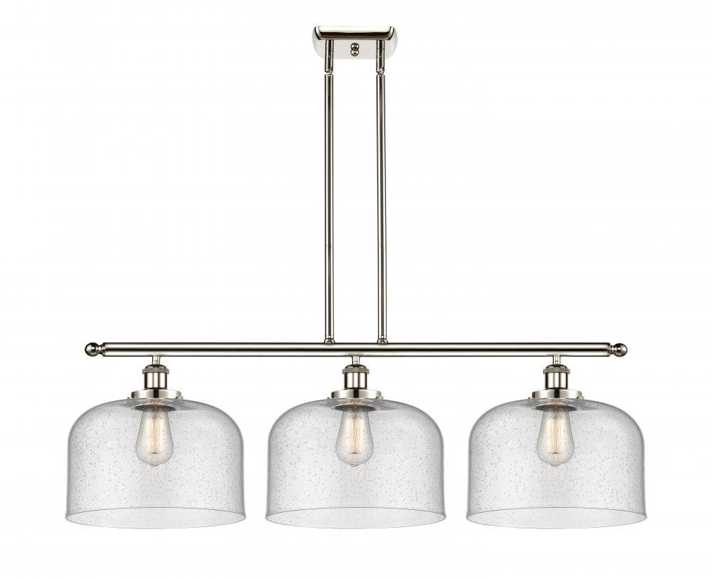 Bell - 3 Light - 36 inch - Polished Nickel - Stem Hung - Island Light