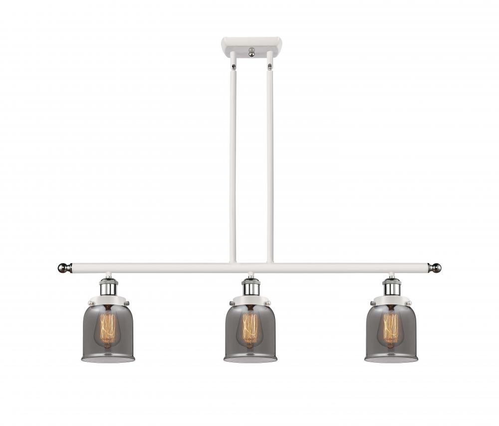 Bell - 3 Light - 36 inch - White Polished Chrome - Stem Hung - Island Light