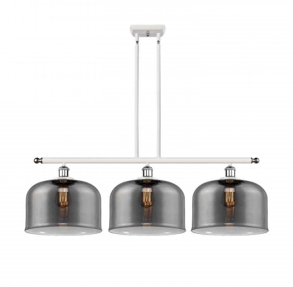 Bell - 3 Light - 36 inch - White Polished Chrome - Stem Hung - Island Light