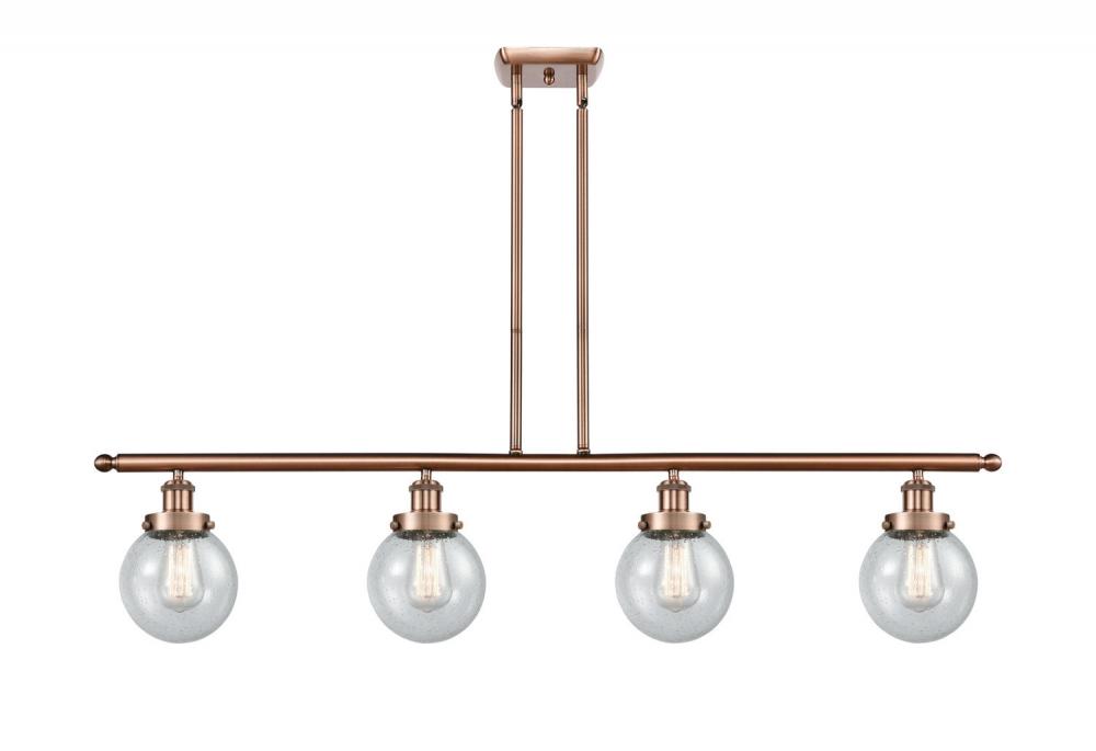 Beacon - 4 Light - 48 inch - Antique Copper - Stem Hung - Island Light