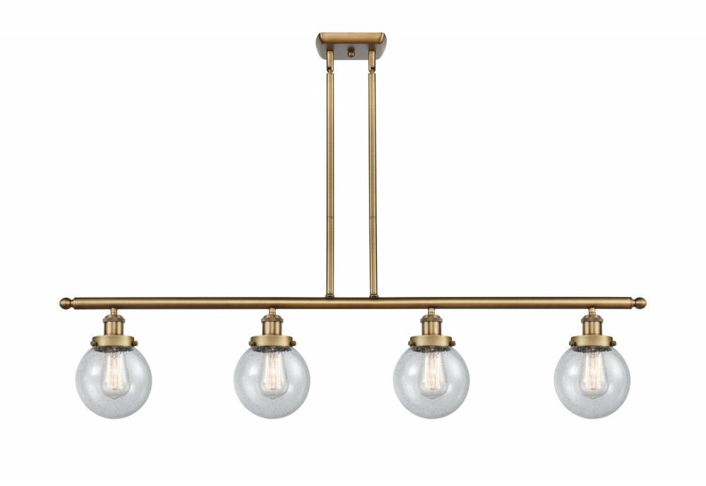 Beacon - 4 Light - 48 inch - Brushed Brass - Stem Hung - Island Light