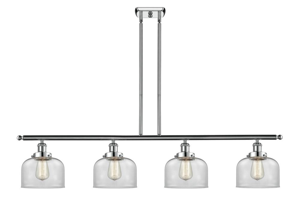 Bell - 4 Light - 48 inch - Polished Chrome - Stem Hung - Island Light