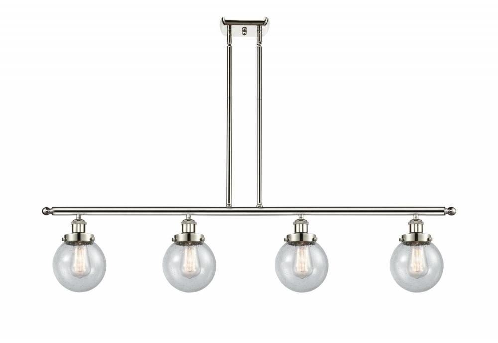 Beacon - 4 Light - 48 inch - Polished Nickel - Stem Hung - Island Light