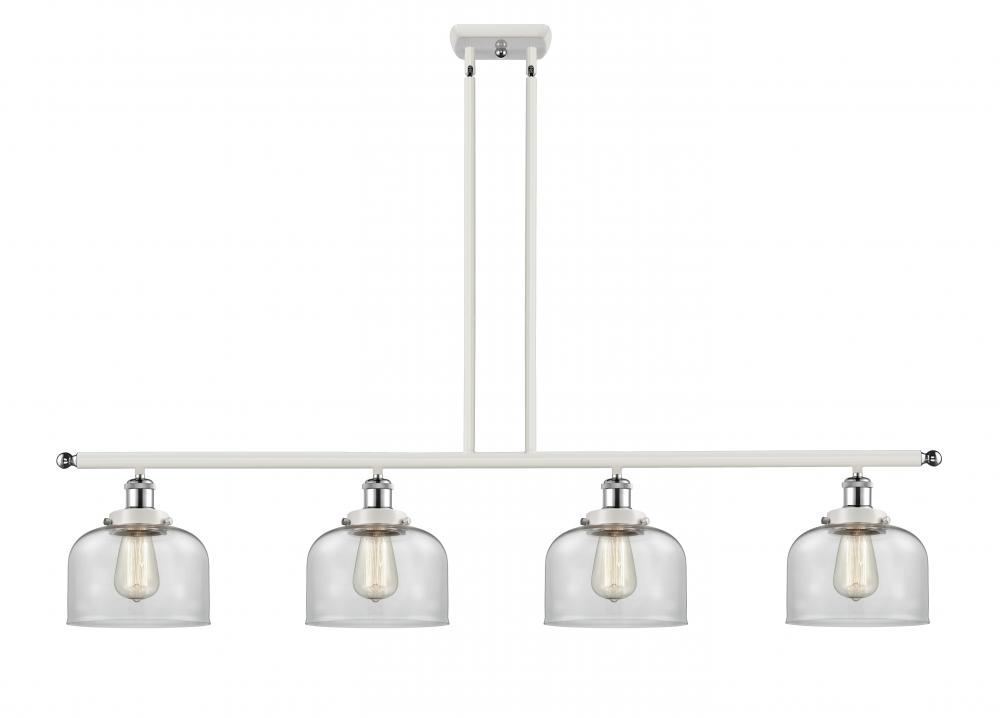 Bell - 4 Light - 48 inch - White Polished Chrome - Stem Hung - Island Light