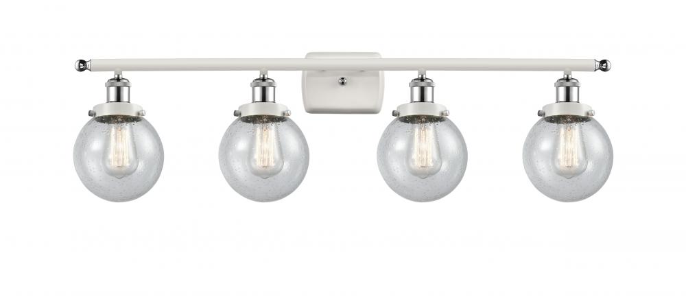 Beacon - 4 Light - 36 inch - White Polished Chrome - Bath Vanity Light