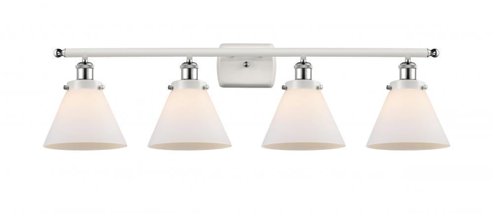 Cone - 4 Light - 38 inch - White Polished Chrome - Bath Vanity Light