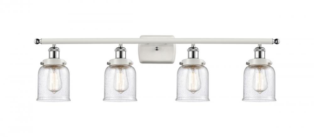 Bell - 4 Light - 36 inch - White Polished Chrome - Bath Vanity Light