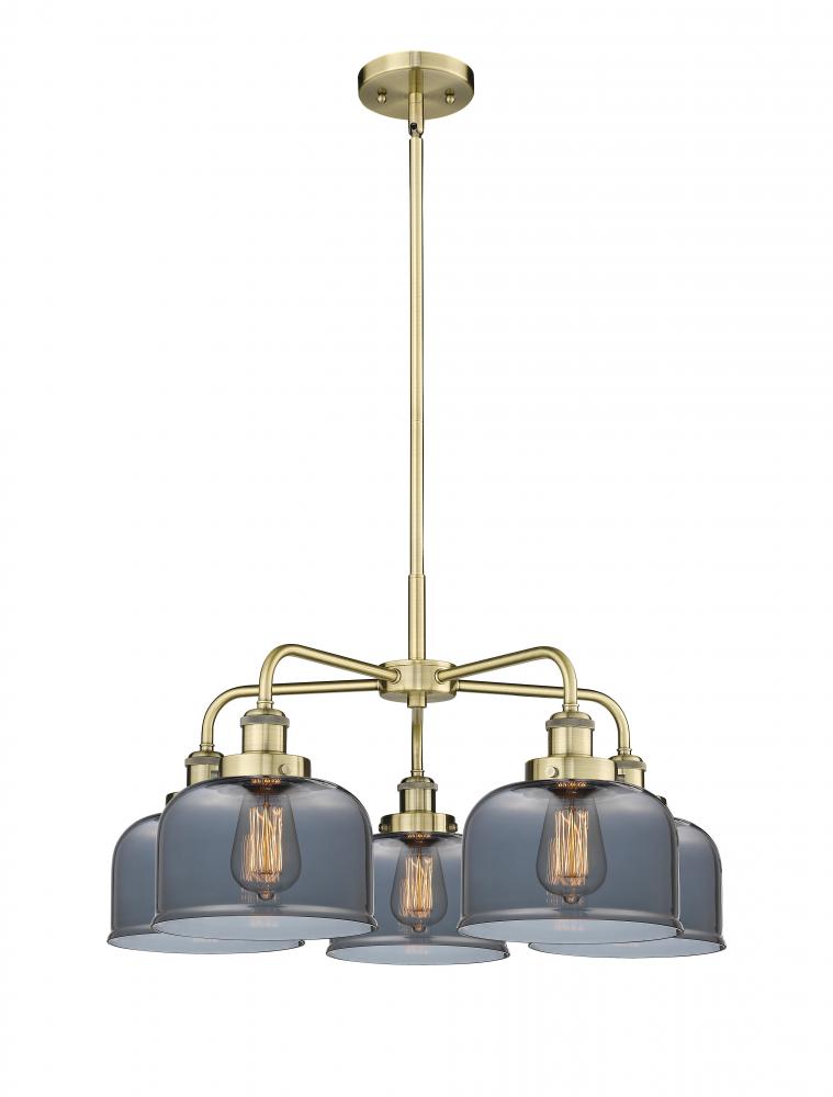 Cone - 5 Light - 26 inch - Antique Brass - Chandelier