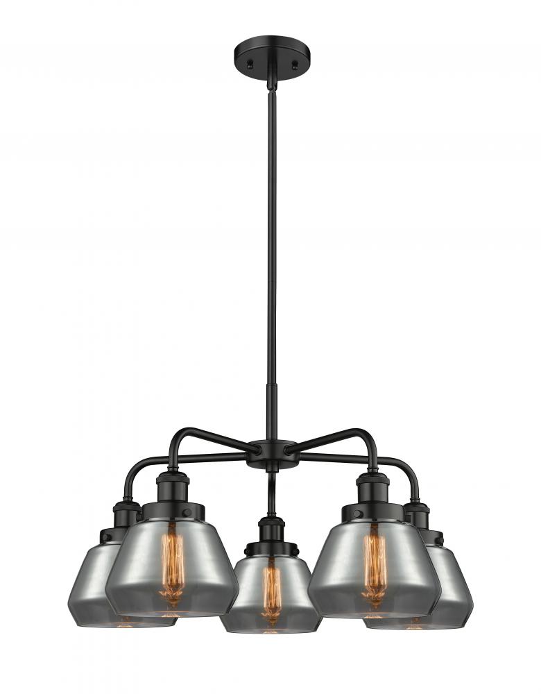 Fulton - 5 Light - 26 inch - Matte Black - Chandelier