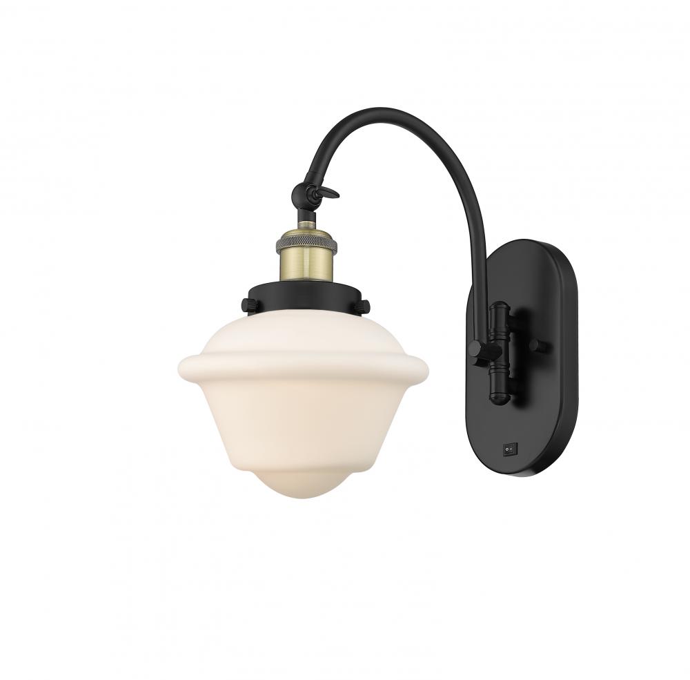 Oxford - 1 Light - 8 inch - Black Antique Brass - Adjustable Swing Arm