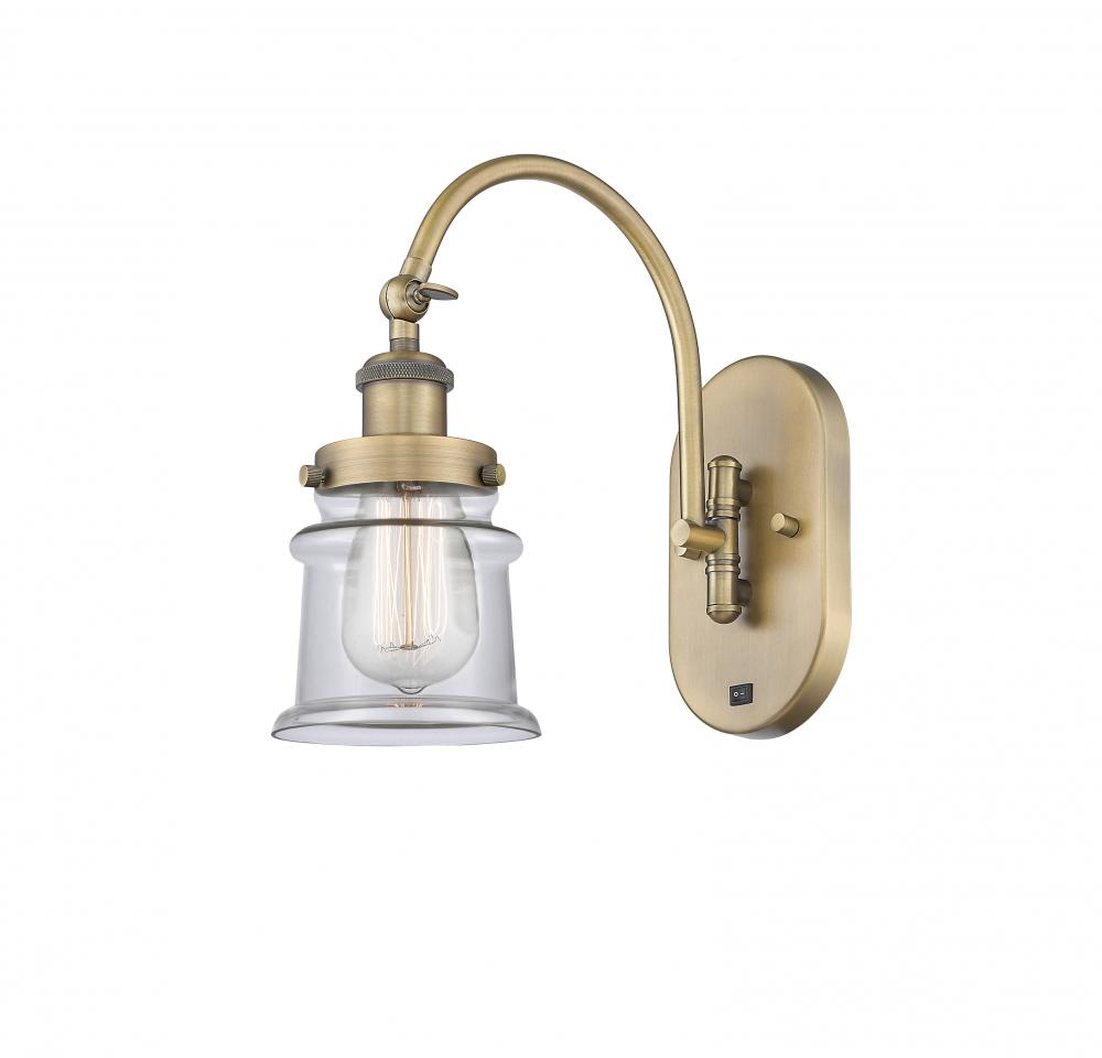 Canton - 1 Light - 7 inch - Brushed Brass - Sconce