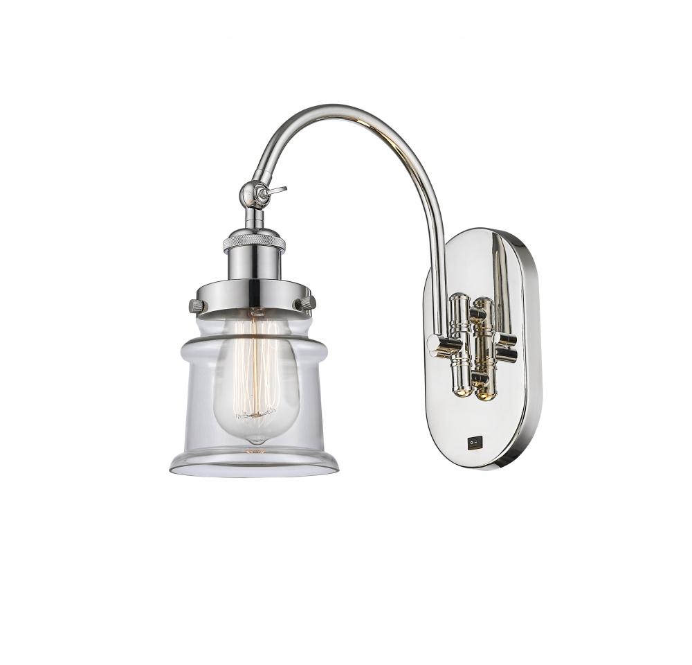 Canton - 1 Light - 7 inch - Polished Nickel - Sconce