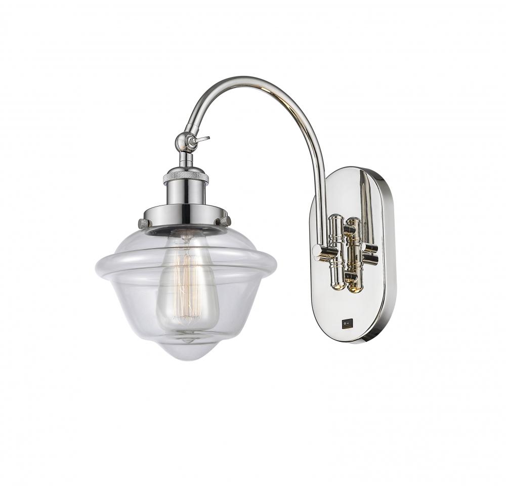 Oxford - 1 Light - 8 inch - Polished Nickel - Adjustable Swing Arm