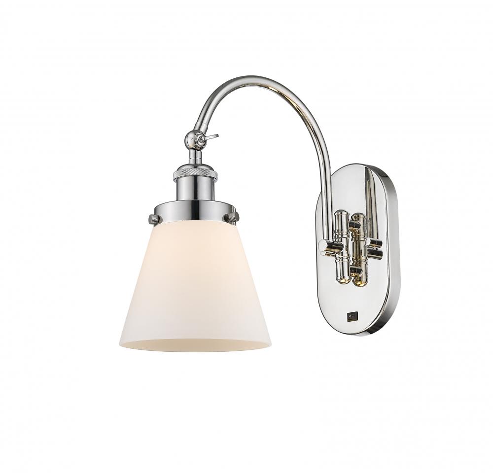 Cone - 1 Light - 6 inch - Polished Nickel - Adjustable Swing Arm