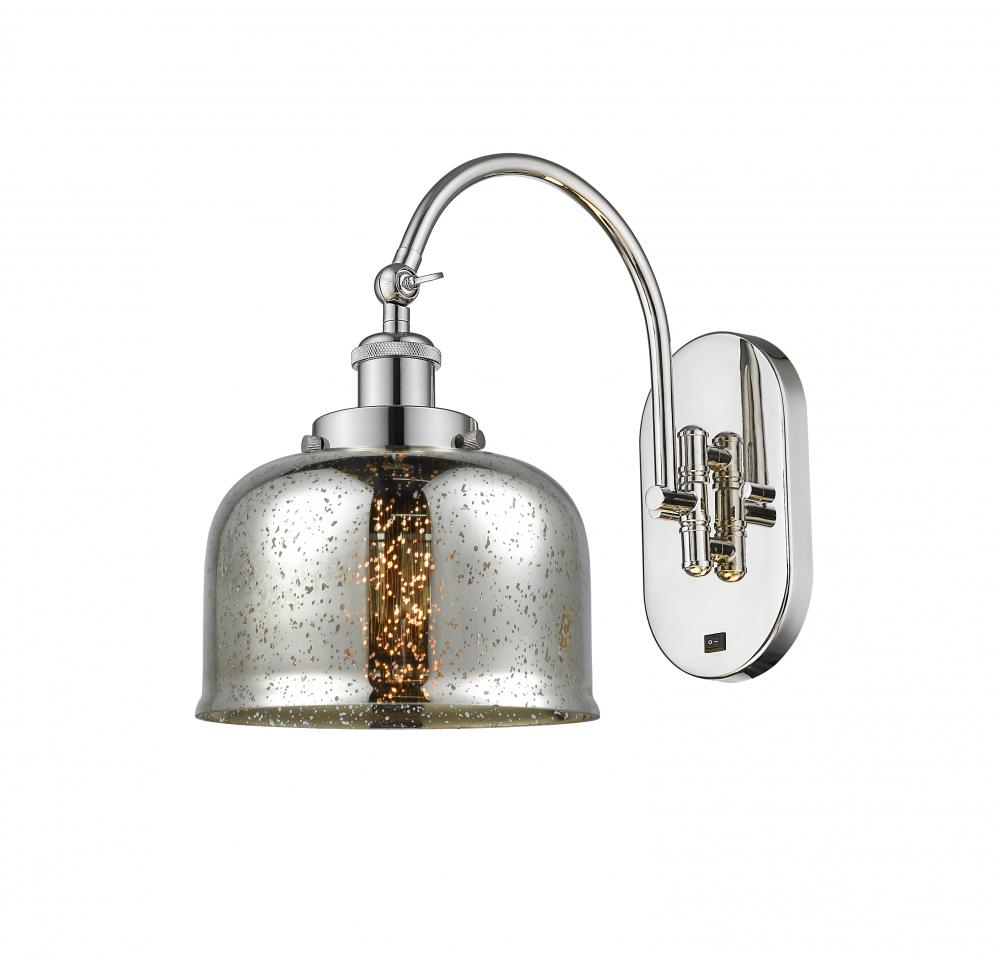 Bell - 1 Light - 8 inch - Polished Nickel - Sconce